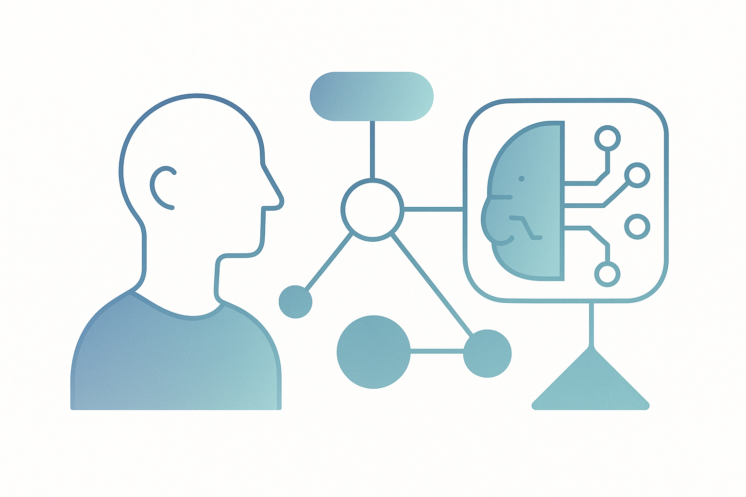 AI agent abstract illustration